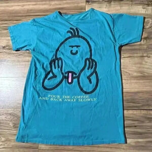 Vintage Pour The Coffee And Back Away Slowly Sleep Nightie T-Shirt One Size